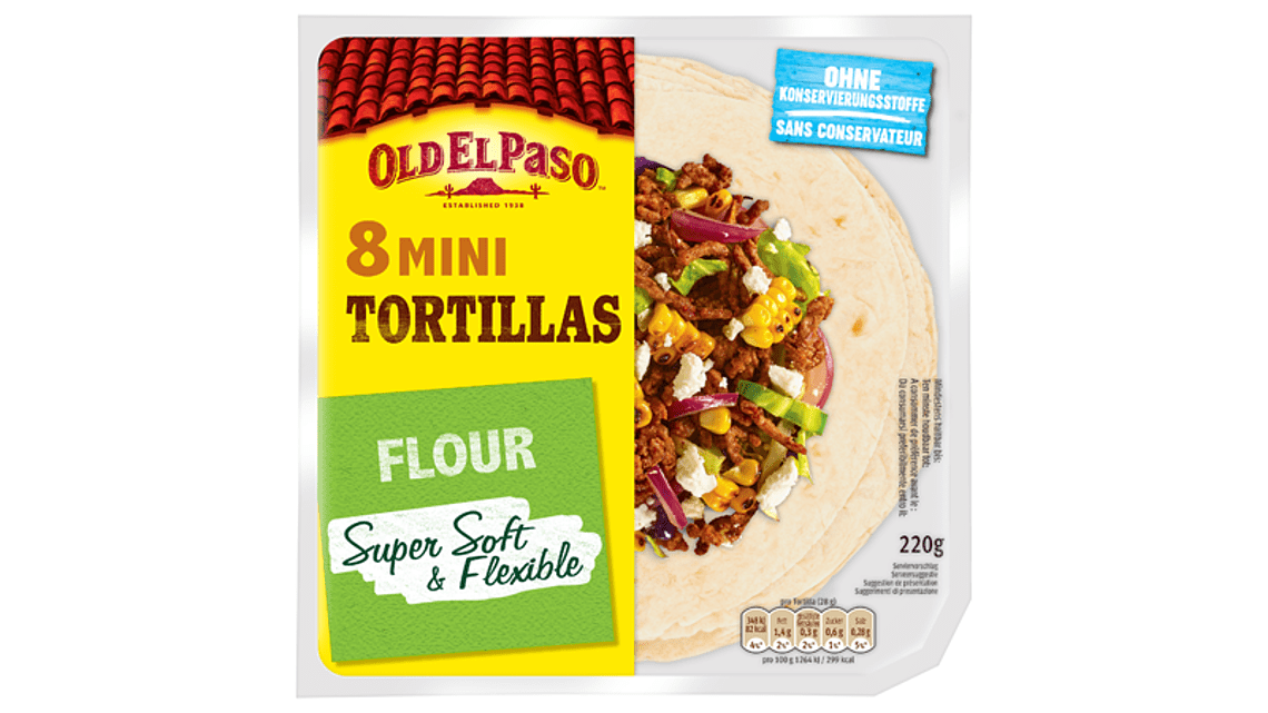 Eight Mini Tortillas Flour Super Soft